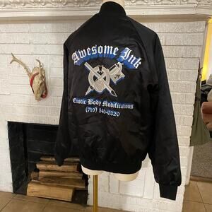 Vintage ink tattoo bomber jacket